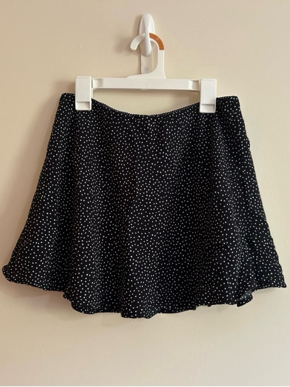 American Eagle Black Polka Dotted Mini Skirt